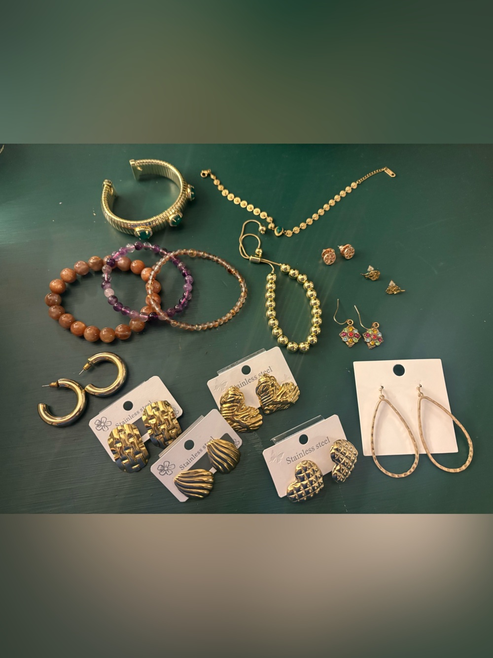 Costume Jewelry Lot of Earrings and Bracelets